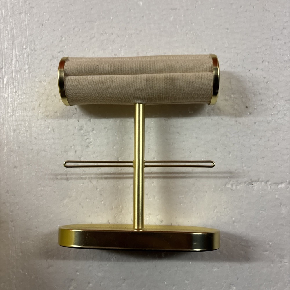 Umbra Small Jewelry Stand T Bar Organizer 2009 Matt Carr Edward Lee Metal Fabric